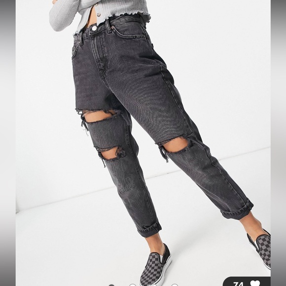 Topshop mom jeans white bleached - Picture 3 of 3